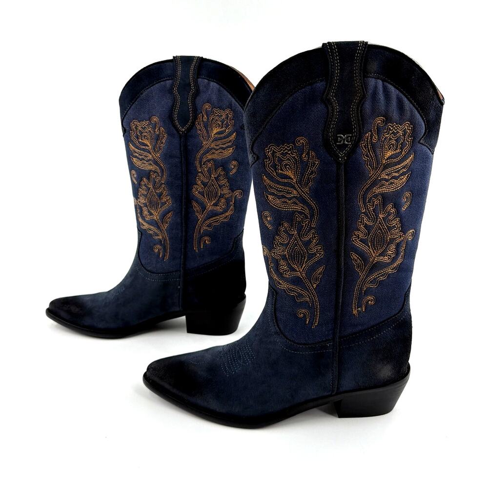 Sam Edelman Atlantic Suede Leather Rue Western Boots Size 9M - Picture 3 of 14